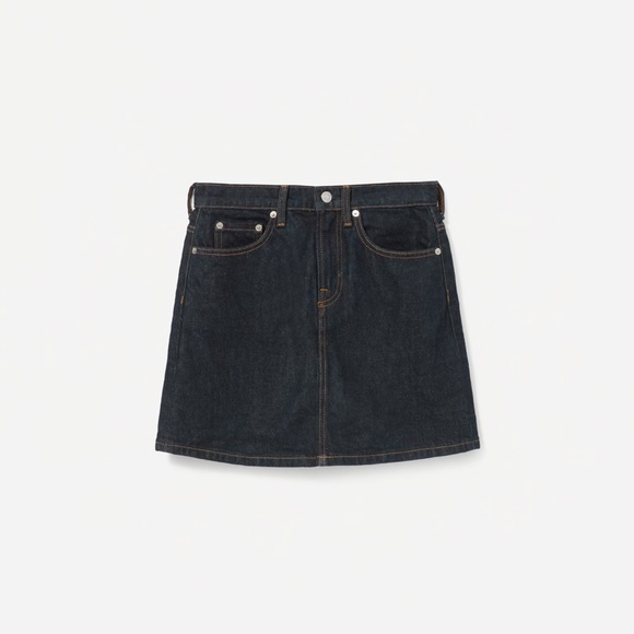 Everlane The Denim Skirt, Dark Indigo Rinse - Picture 8 of 8